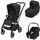 Sistem 3in1 Maxi-Cosi Leona2 + Sense + Pebble 360 PRO2 TWILLIC BLACK, Culoare: Negru, Model: 3 in 1