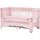 Patut pliabil Chipolino Glory cu laterala culisanta pink marshmallow, Culoare: Roz, Dimensiuni: 120x60