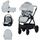Carucior Chipolino Prestige 3 in 1 matcha, Culoare: Gri deschis, Model: 3 in 1