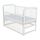 Patut din lemn BabyNeeds Ola 120x60 cm, cu laterala culisanta, Alb