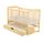 Patut din lemn BabyNeeds Ola 120x60 cm, cu sertar, Natur