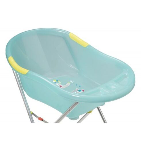 Set cadita ergonomica si suport pentru cadita Fun Blue - Badabulle  - ExclusivMAG.ro