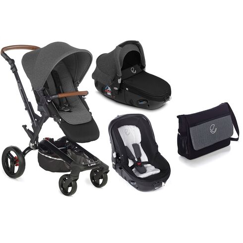 Carucior 3 in 1 Jane Rider Reverse Matrix Light 2 Jet Black, Culoare: Negru