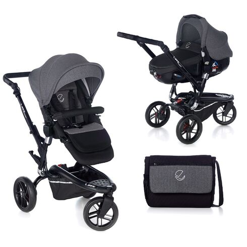 Carucior 3 in 1 Jane Trider Reverse Matrix Light 2 Jet Black, Culoare: Gri