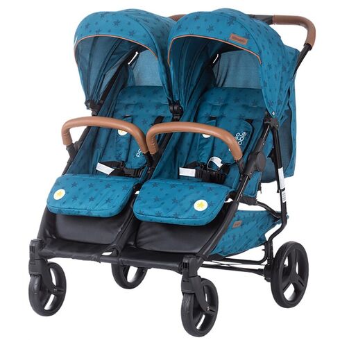 Carucior gemeni Chipolino Passo Doble ocean, Culoare: Albastru  - ExclusivMAG.ro