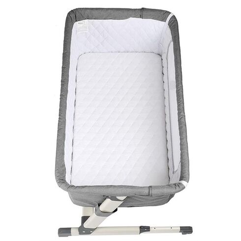 Patut co-sleeper 2 in 1 Together Grey BabyGo, Culoare: Gri, Dimensiuni: 95x65,poza 4