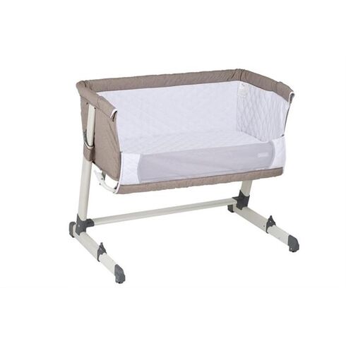 Patut co-sleeper 2 in 1 Together Beige BabyGo, Culoare: Crem, Dimensiuni: 95x65,poza 2