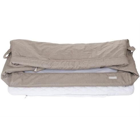 Patut co-sleeper 2 in 1 Together Beige BabyGo, Culoare: Crem, Dimensiuni: 95x65,poza 4