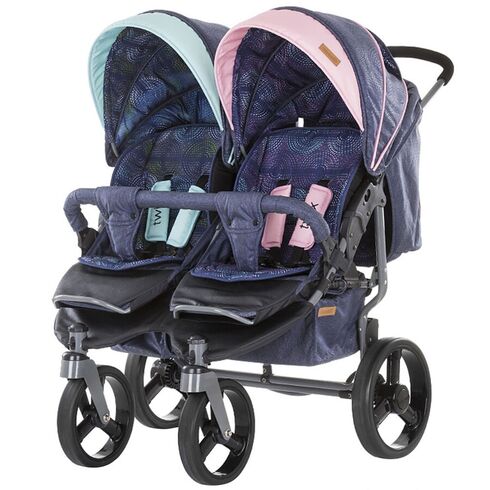 Carucior gemeni Chipolino Twix boy girl, Culoare: Multicolor  - ExclusivMAG.ro