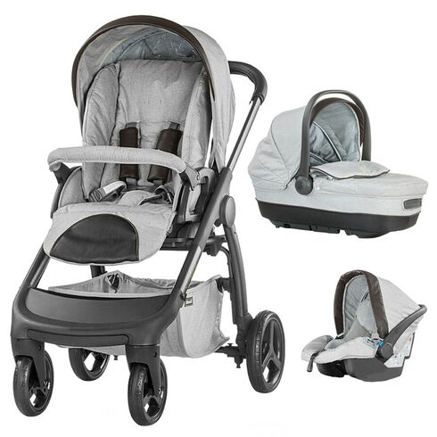 Carucior Chipolino Aura 3 in 1 smoked pearl linen melange  - ExclusivMAG.ro