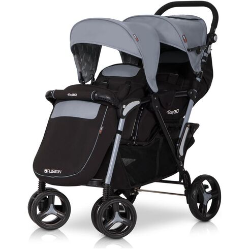 Carucior gemeni Fusion Grey Fox - Easy Go  - ExclusivMAG.ro