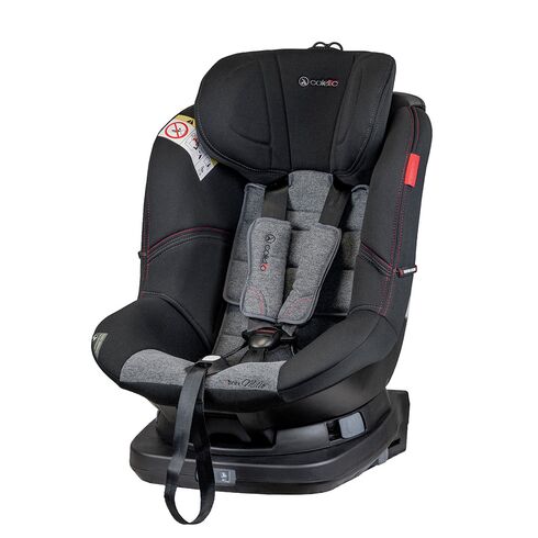 Scaun auto Millo rotativ 360 grade cu ISOFIX 0-18 kg Negru Coletto, Culoare: Gri/Negru, Grupa: 0-18kg (0 luni - 4 ani)