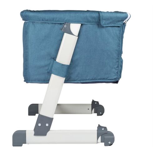 Patut co-sleeper 2 in 1 Together Turquoise Blue BabyGo, Culoare: Albastru, Dimensiuni: 95x65,poza 4