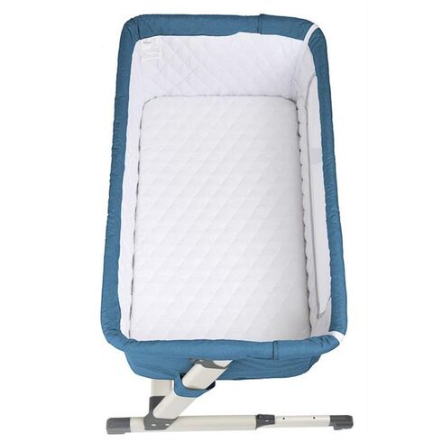 Patut co-sleeper 2 in 1 Together Turquoise Blue BabyGo, Culoare: Albastru, Dimensiuni: 95x65,poza 5