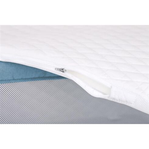 Patut co-sleeper 2 in 1 Together Turquoise Blue BabyGo, Culoare: Albastru, Dimensiuni: 95x65,poza 6