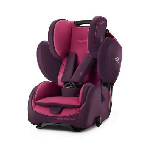 Scaun auto Recaro Young Sport Hero Power Berry, Culoare: Mov, Grupa: 9-36kg (9 luni - 12 ani)