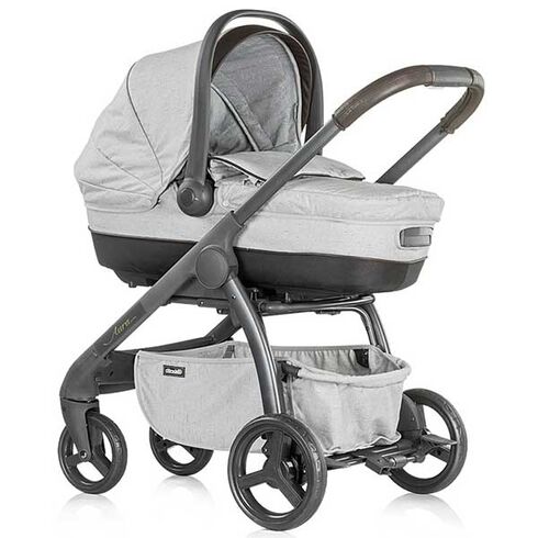 Carucior Chipolino Aura 3 in 1 smoked pearl linen melange - poza 2 - ExclusivMAG.ro
