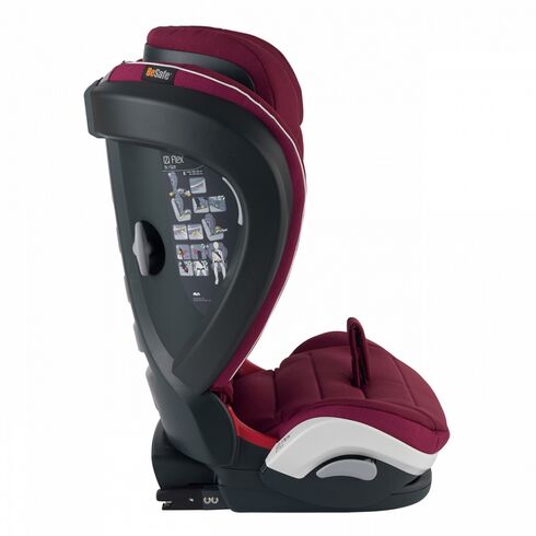 Scaun auto BeSafe iZi Flex Fix i-Size Burgundy Mélange, Culoare: Visiniu, Grupa: 15-36kg (4 ani - 12 ani) - poza 4 - ExclusivMAG.ro
