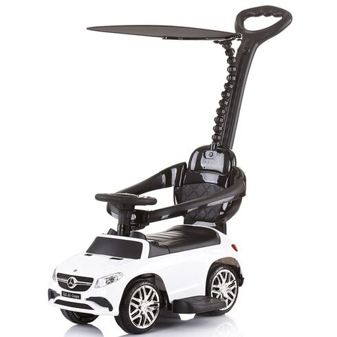 Masinuta de impins Chipolino Mercedes AMG GLE 63 Coupe white cu maner si copertina, Culoare: Alb