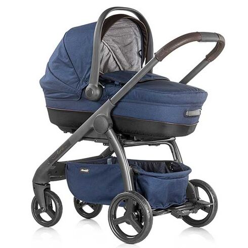 Carucior Chipolino Aura 3 in 1 blue indigo linen melange - poza 2 - ExclusivMAG.ro