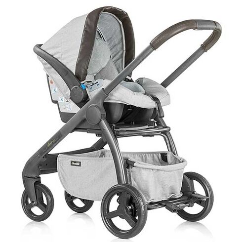 Carucior Chipolino Aura 3 in 1 smoked pearl linen melange - poza 5 - ExclusivMAG.ro