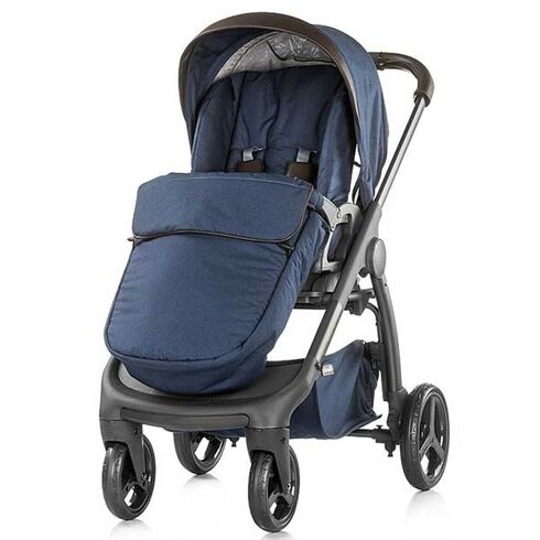 Carucior Chipolino Aura 3 in 1 blue indigo linen melange - poza 4 - ExclusivMAG.ro