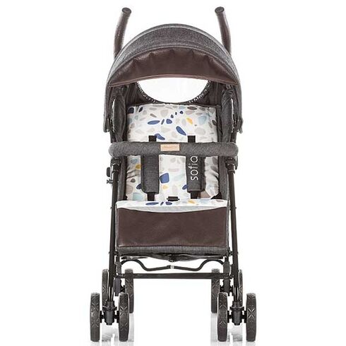 Carucior sport Chipolino Sofia black cotton jeans,poza 2