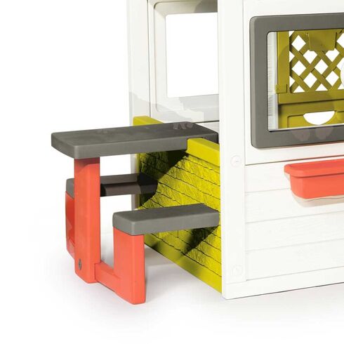 Casuta pentru copii Smoby Friends Playhouse cu gradina,poza 4