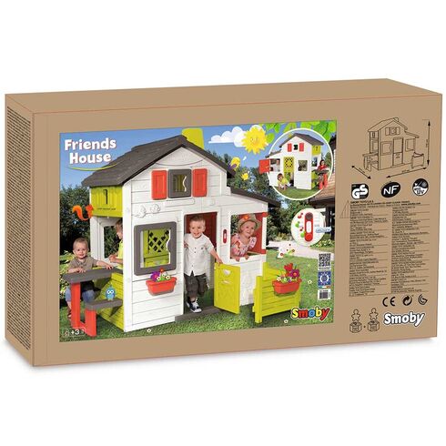 Casuta pentru copii Smoby Friends Playhouse cu gradina,poza 8