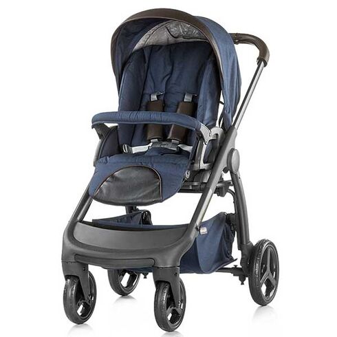 Carucior Chipolino Aura 3 in 1 blue indigo linen melange - poza 3 - ExclusivMAG.ro