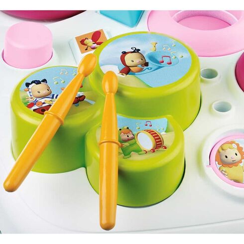 Masa educativa Smoby Cotoons roz cu efecte sonore si luminoase,poza 3