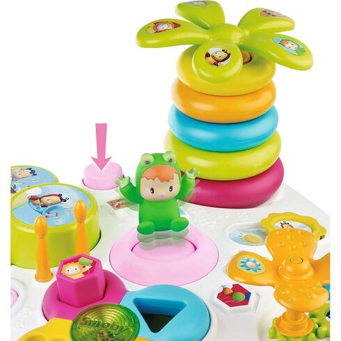 Masa educativa Smoby Cotoons roz cu efecte sonore si luminoase,poza 7