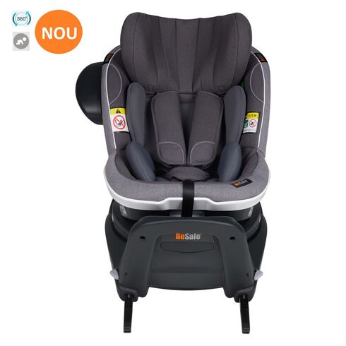 Scaun auto BeSafe iZi Turn i-Size Metallic Mélange, Culoare: Multicolor, Grupa: 61-105cm (4luni - 4ani),poza 3