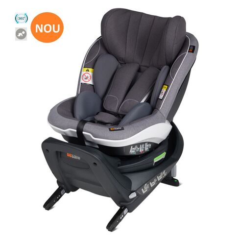Scaun auto BeSafe iZi Turn i-Size Metallic Mélange, Culoare: Multicolor, Grupa: 61-105cm (4luni - 4ani),poza 4