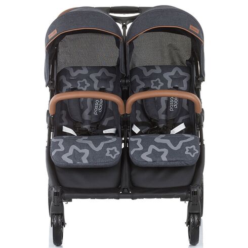 Carucior gemeni Chipolino Passo Doble granite grey - poza 3 - ExclusivMAG.ro