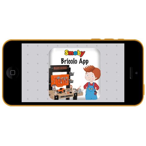 Atelier Smoby Black & Decker Bricolo Center cu accesorii,poza 8