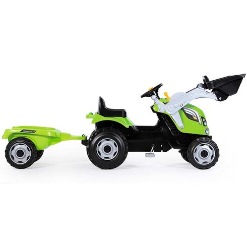 Tractor cu pedale si remorca Smoby Farmer Max verde,poza 2  - ExclusivMAG.ro Tractor cu pedale si remorca Smoby Farmer Max verde,poza 2