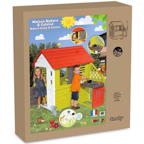 Casuta pentru copii Smoby Nature cu bucatarie,poza 5