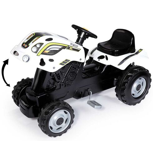 Tractor cu pedale si remorca Smoby Farmer XL alb negru - poza 6 - ExclusivMAG.ro