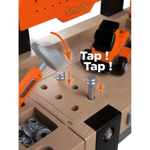 Atelier Smoby Black & Decker Bricolo Center cu accesorii,poza 3