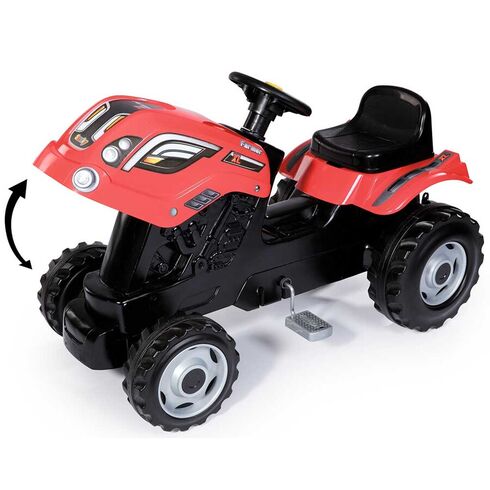 Tractor cu pedale si remorca Smoby Farmer XL rosu,poza 3