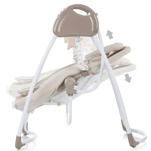 Leagan electric si balansoar Chipolino Paradise beige ribbon, Culoare: Crem,poza 3