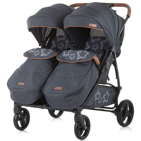 Carucior gemeni Chipolino Passo Doble granite grey - poza 2 - ExclusivMAG.ro