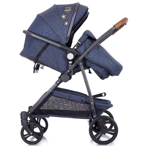 Carucior gemeni Chipolino Duo Smart denim, Culoare: Albastru,poza 15