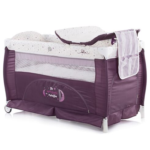 Patut pliabil Chipolino Bella amethyst, Culoare: Visiniu, Dimensiuni: 120x60 - poza 2 - ExclusivMAG.ro