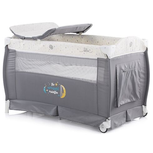 Patut pliabil Chipolino Bella ash, Culoare: Gri, Dimensiuni: 120x60,poza 3