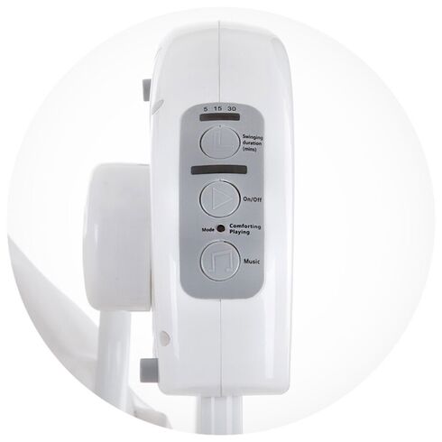 Patut si leagan electric Chipolino Rock-a-bye ivory, Culoare: Crem,poza 4