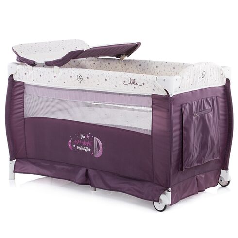Patut pliabil Chipolino Bella amethyst, Culoare: Visiniu, Dimensiuni: 120x60 - poza 3 - ExclusivMAG.ro