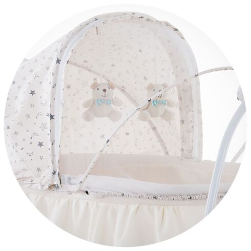 Patut si leagan electric Chipolino Rock-a-bye baby blue, Culoare: Albastru,poza 4