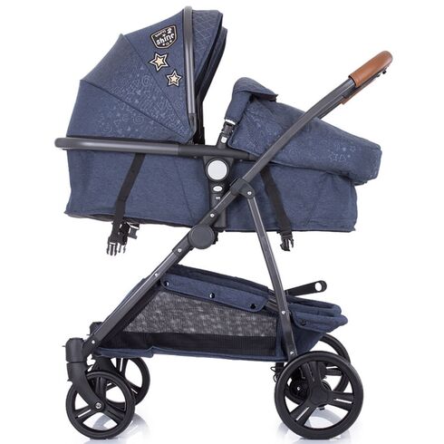 Carucior gemeni Chipolino Duo Smart denim, Culoare: Albastru,poza 16